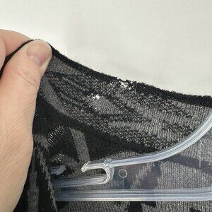 SOLD aztec print black XL waterfall wool cotton knit